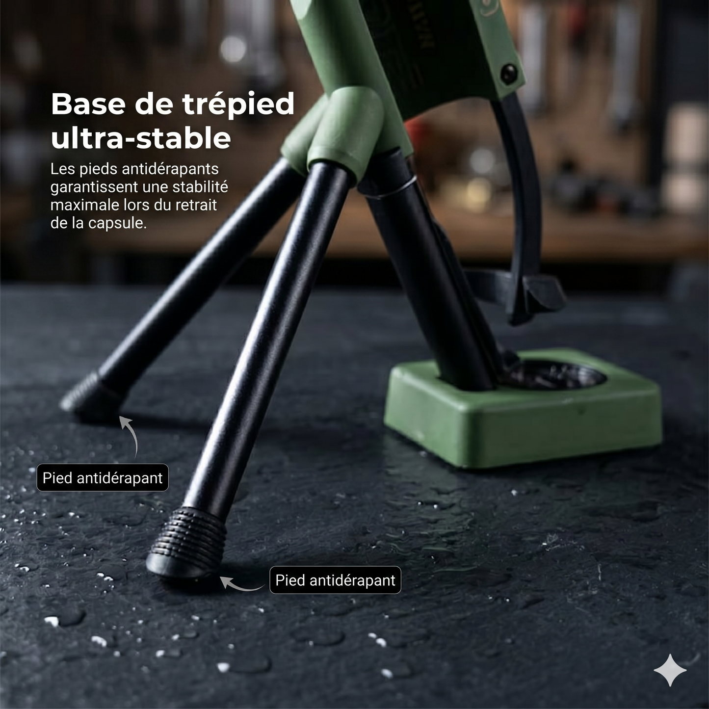 Décapsuleur "Mortier" Robuste – Design Militaire en Métal