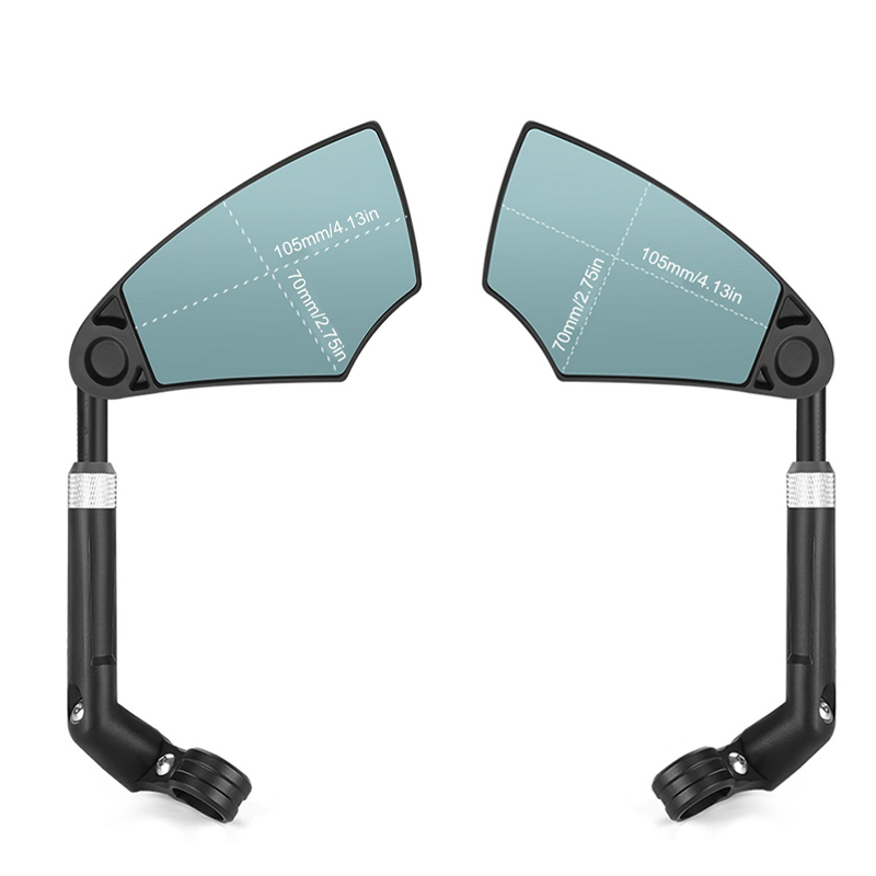 Rétroviseur de Vélo Ajustable à 360° – Miroir Grand Angle pour Guidon (Sécurité Optimale)