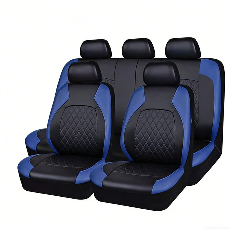 Housse de siège auto universelle 9 pièces en similicuir SilkEase™