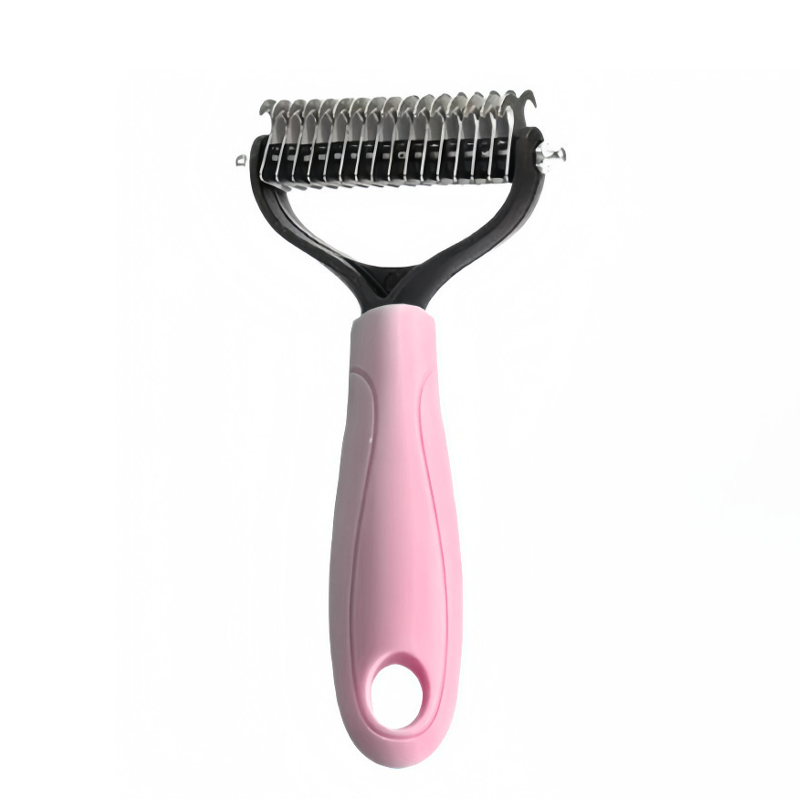 Brosse de Toilettage Double Face – Démêlage Doux & Anti-Perte de Poils (Chiens & Chats)