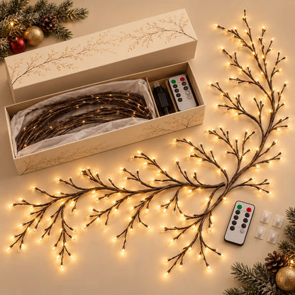 VaraLiving™ Guirlande LED Branches de Saule (Blanc Chaud, 8 Modes)