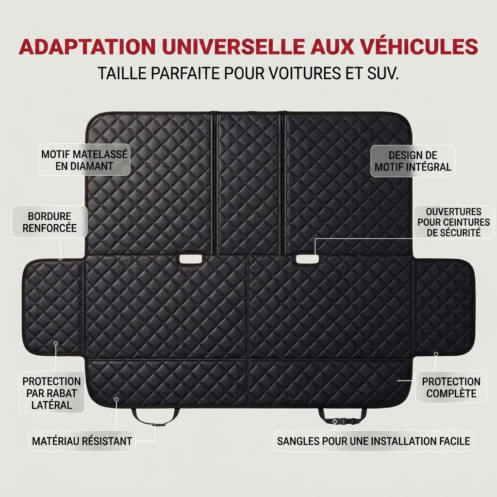 Siège de voiture pliable pour chien NovaPulse™ | Siège auto étanche et sécurisé pour chiens