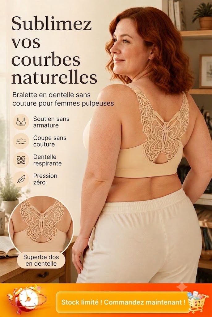 Soutien-Gorge Sans Armature avec Broderie Papillon – 1 ACHETÉ = 1 OFFERT (Pack de 2)
