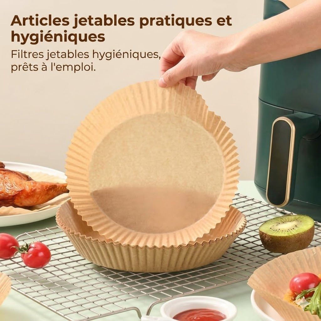 Pack de 100 Moules en Papier pour Airfryer