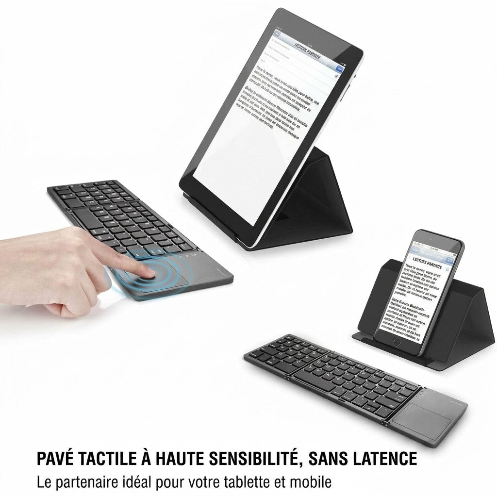 SilkEase™ Clavier Bluetooth Sans Fil Pliable | Mini Clavier Universel & Portable