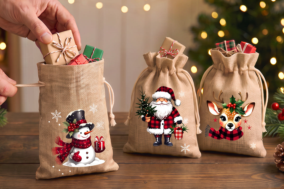 VaraLiving™ Sac Cadeau de Noël à Cordon Éco-Responsable