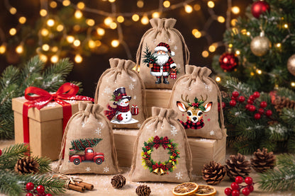 VaraLiving™ Sac Cadeau de Noël à Cordon Éco-Responsable