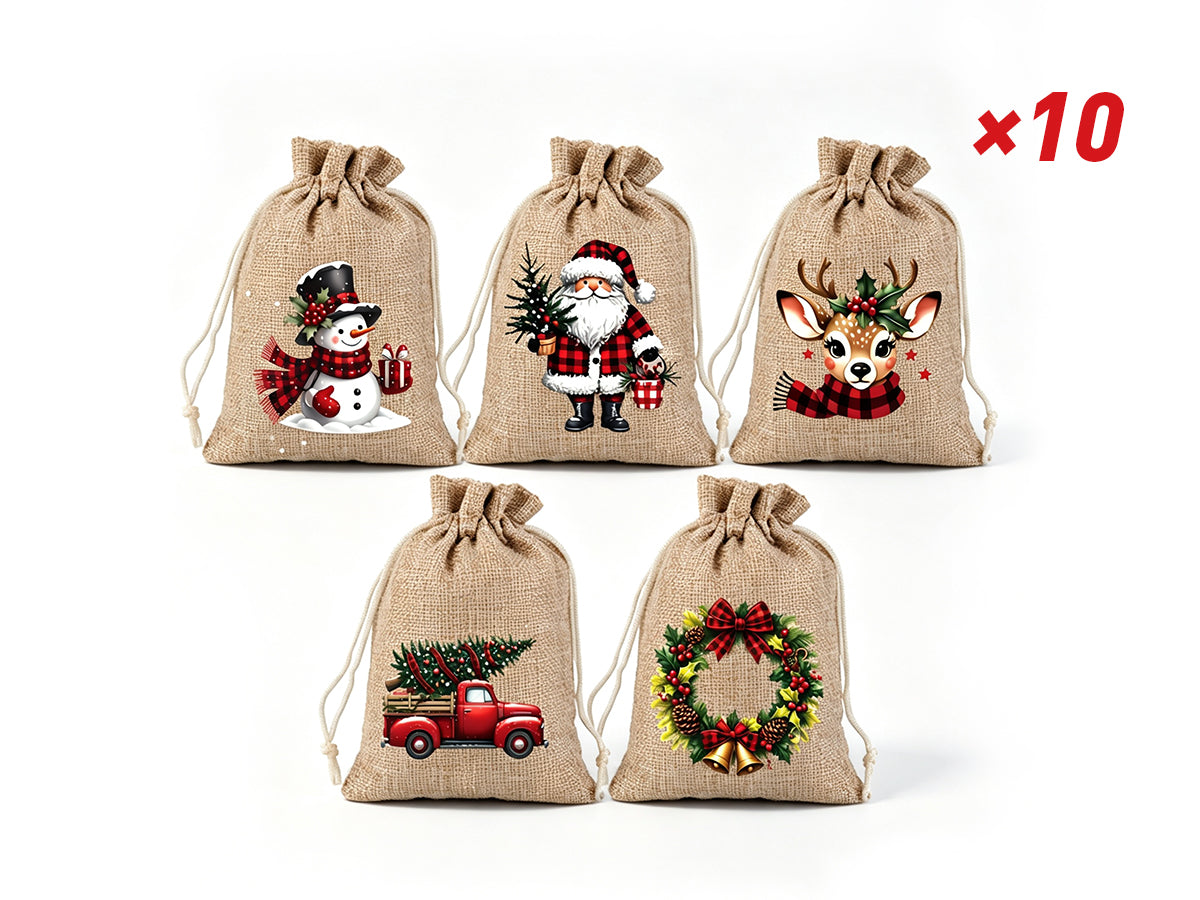 VaraLiving™ Sac Cadeau de Noël à Cordon Éco-Responsable
