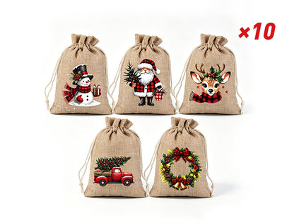 VaraLiving™ Sac Cadeau de Noël à Cordon Éco-Responsable