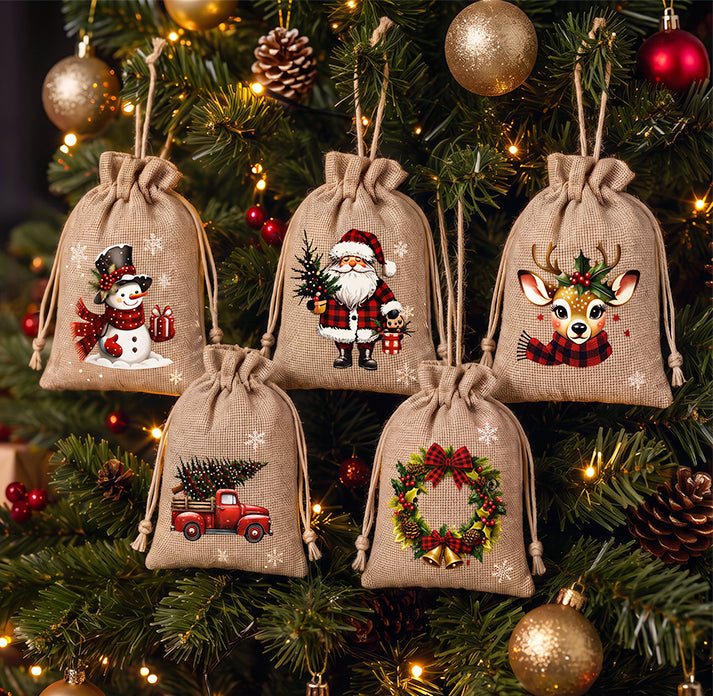 VaraLiving™ Sac Cadeau de Noël à Cordon Éco-Responsable