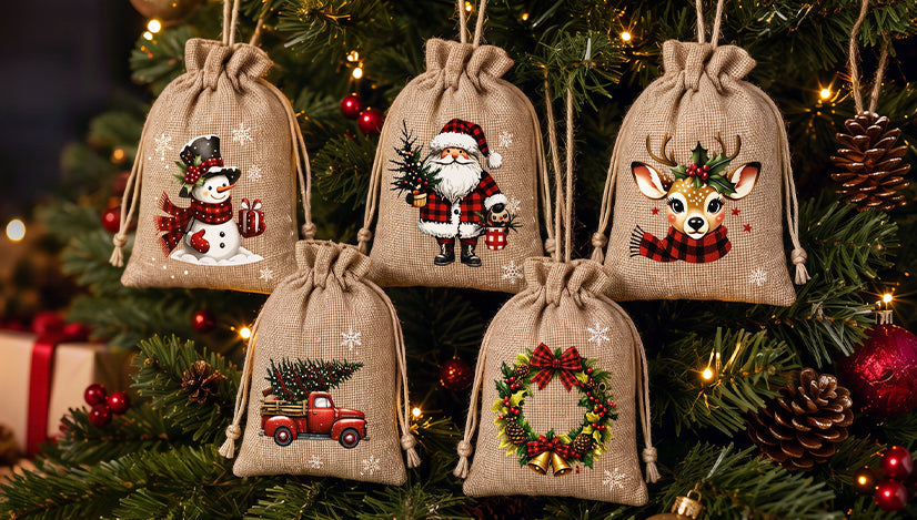 VaraLiving™ Sac Cadeau de Noël à Cordon Éco-Responsable