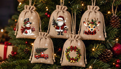 VaraLiving™ Sac Cadeau de Noël à Cordon Éco-Responsable