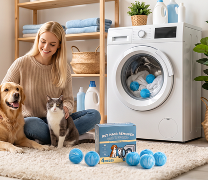 Balles anti-poils réutilisables OmniLiving™ | Pour poils d'animaux et machine à laver