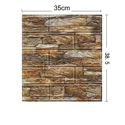 Panneau Mural 3D Auto-Adhésif – Effet Brique
