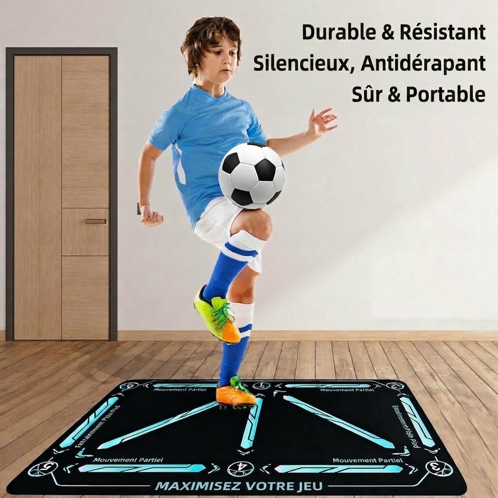 Tapis d'entraînement de football antidérapant NovaPulse™ (tapis d'agilité silencieux)
