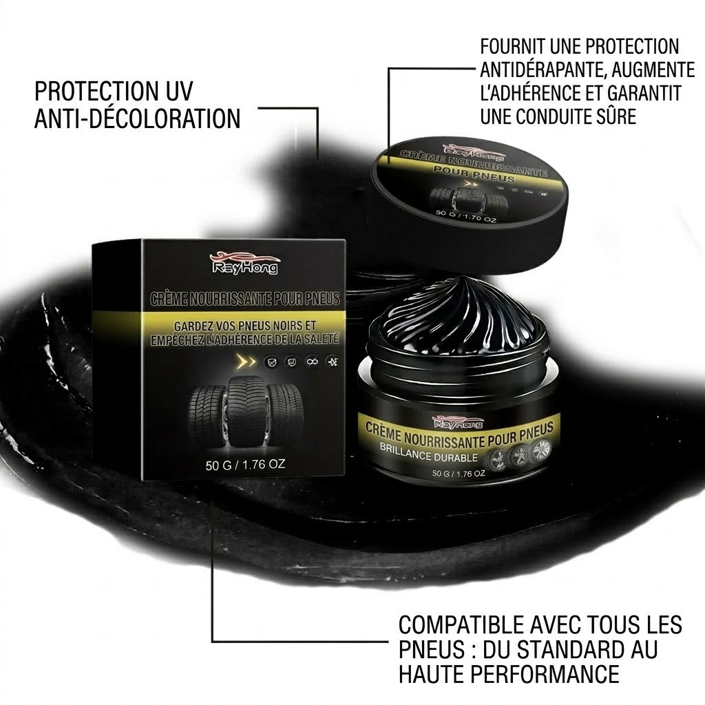 Rénovateur & Brillant Pneus Premium – Retrouvez un Noir Intense et un Aspect Neuf