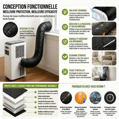 Housse Isolante à Scratch pour Tuyau de Climatisation – Réutilisable & Esthétique
