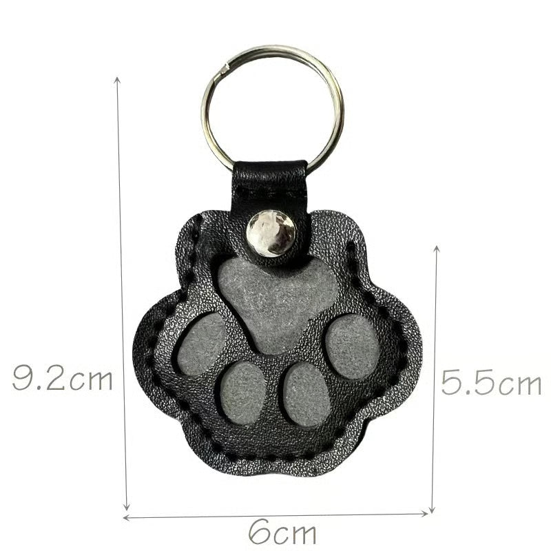 Porte-clés Souvenir Personnalisé en Cuir Véritable – "Toujours avec toi" (Chien & Chat) – [1 ACHETÉ = 1 OFFERT]