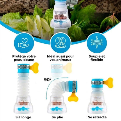 Extension de Robinet Haute Pression avec Hélice & Filtre – Économiseur d'Eau Universel