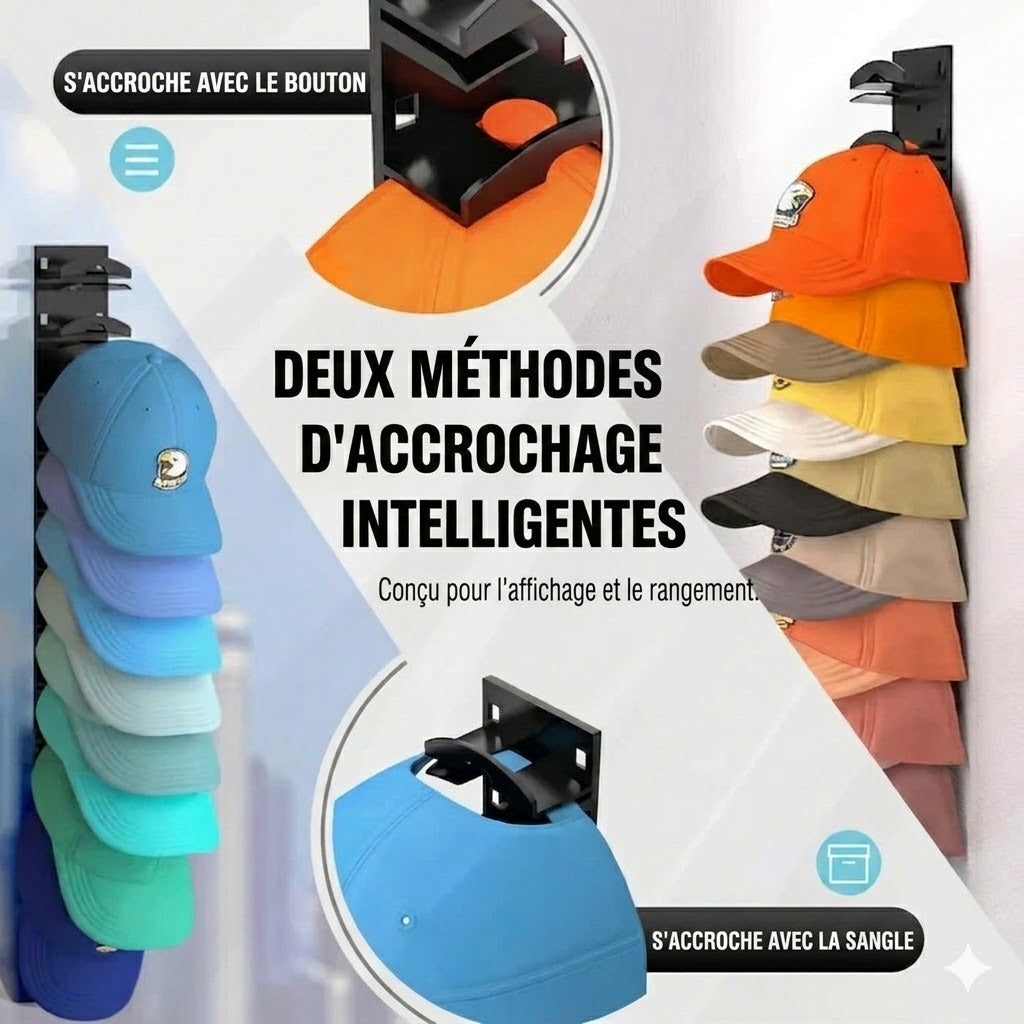 Organisateur de Casquettes Mural – Rangement Astucieux pour une Entrée Stylée