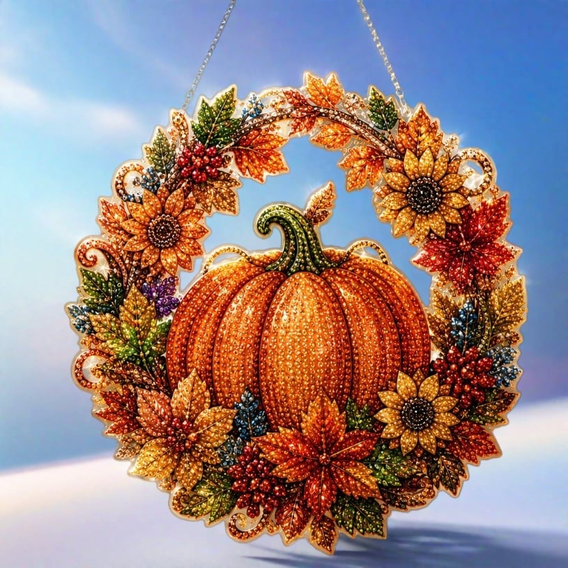 Couronne d'automne peinture diamant OmniLiving™ (kit de bricolage à faire soi-même)