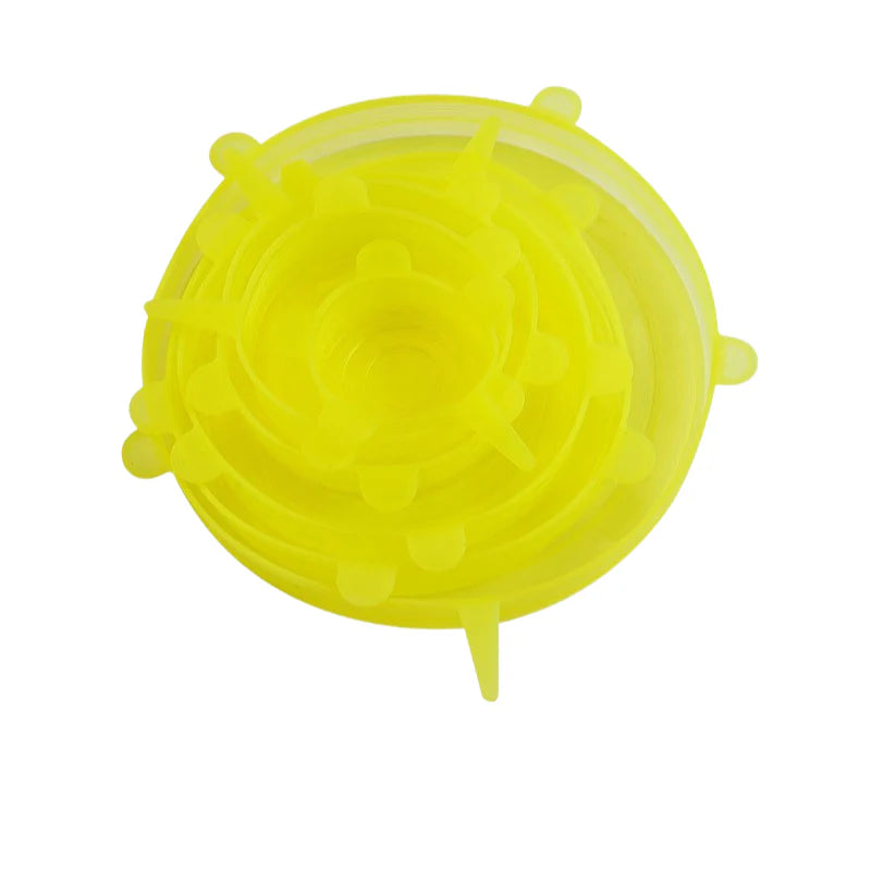 Couvercles en Silicone Réutilisables (Lot de 6) – Élastiques & Écologiques