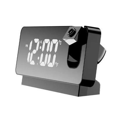Réveil Miroir à Projection 180° – Affichage LED HD & Port de Charge USB