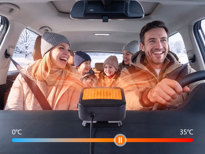 VaraTech™ Chauffage & Désembueur de Voiture Puissant 12V | Dégivreur Rapide pour Pare-Brise