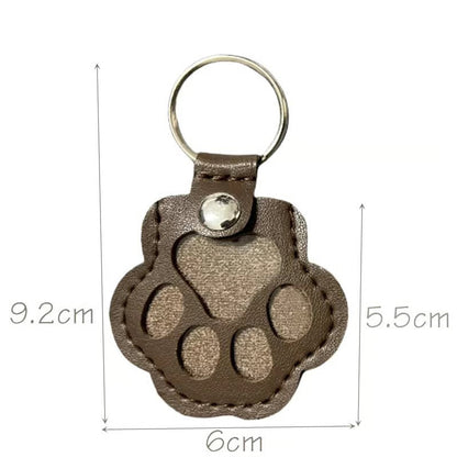 Porte-clés Souvenir Personnalisé en Cuir Véritable – "Toujours avec toi" (Chien & Chat) – [1 ACHETÉ = 1 OFFERT]
