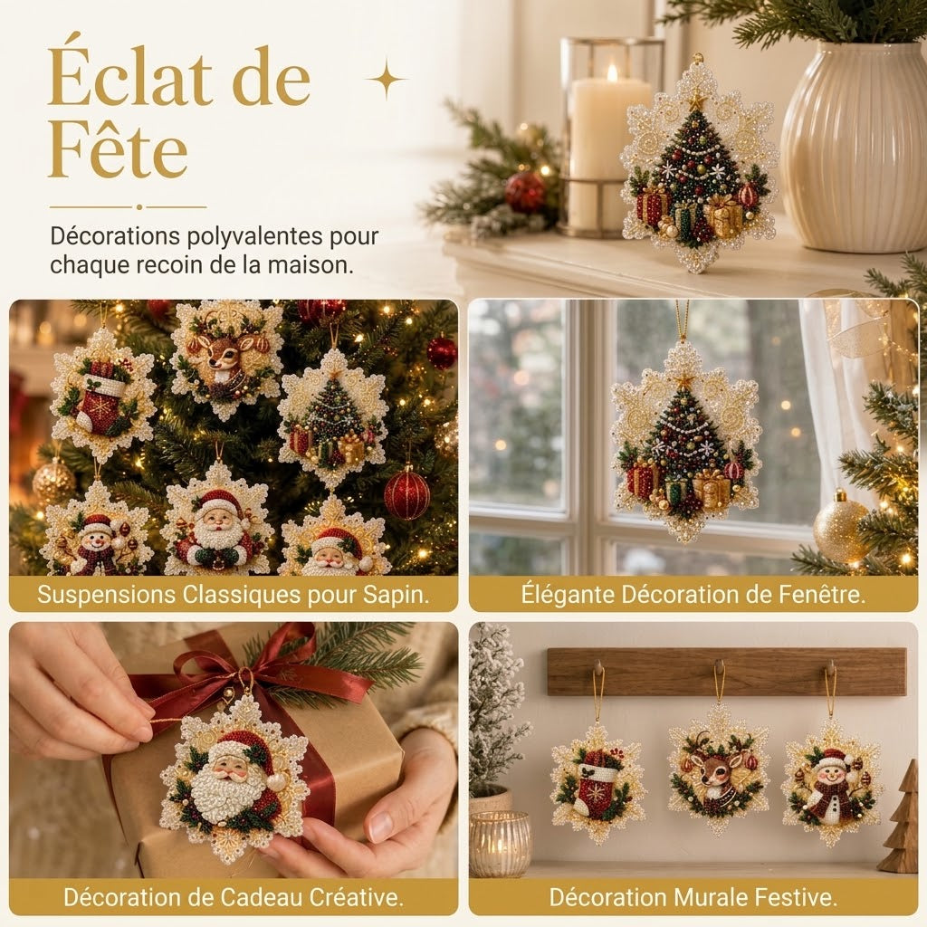 Kit de peinture et décorations de Noël DIY OmniLiving™ | Suspensions créatives pour le sapin de Noël
