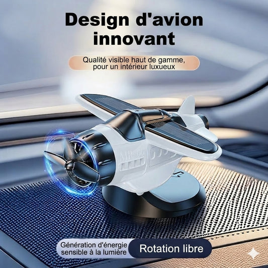 Avion Solaire Rotatif – Déco de Voiture