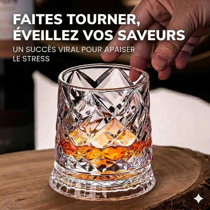Verre à Whisky Pivotant 360° – Détente Anti-stress & Expérience Aromatique Sublimée