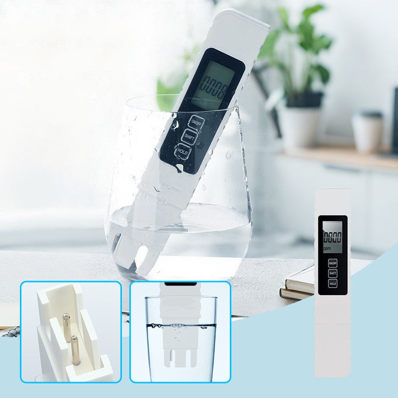 Testeur de Qualité de l'Eau 3-en-1 – Mesure Précise du pH, Chlore & Dureté avec Écran LCD