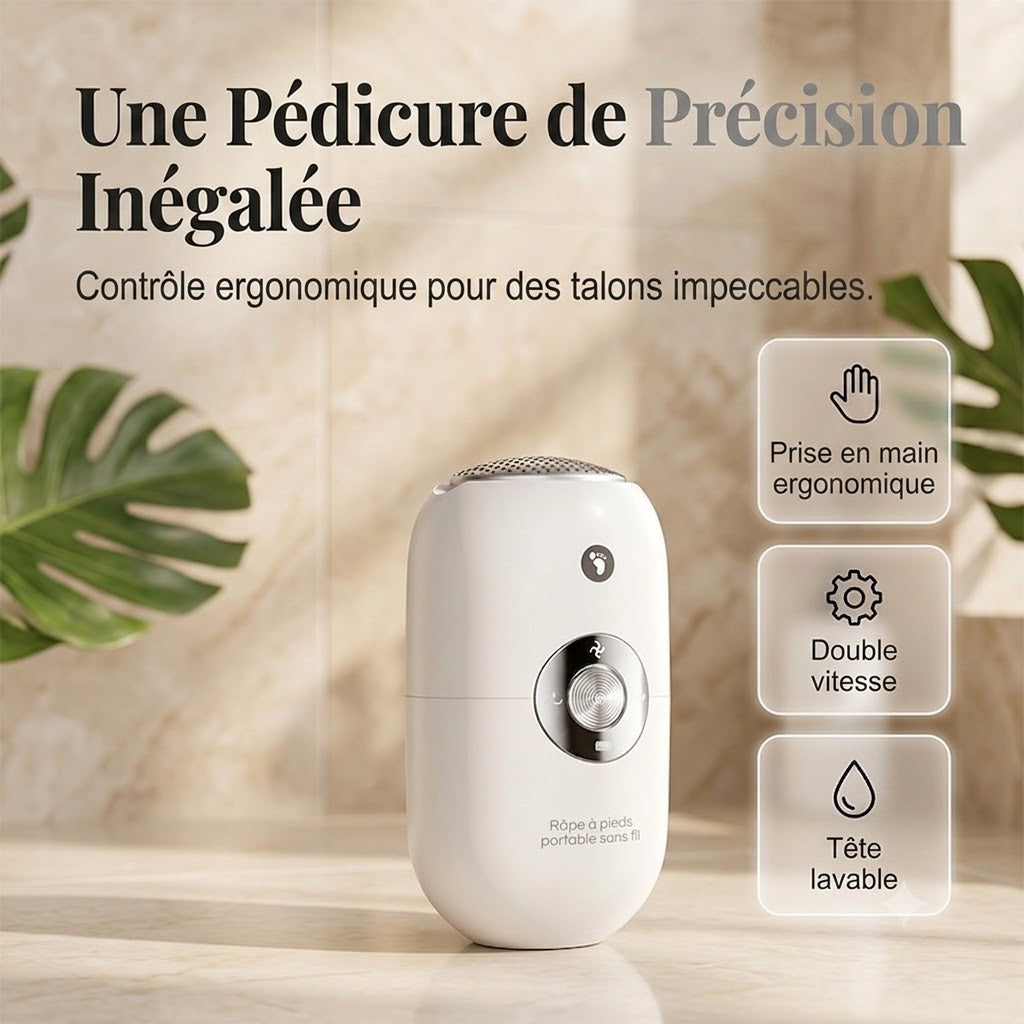 Rape à Pieds Électrique Portable – Rénovateur de Talons Automatique Anti-Callosités