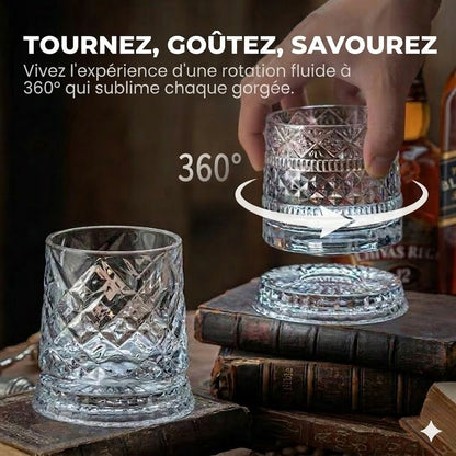 Verre à Whisky Pivotant 360° – Détente Anti-stress & Expérience Aromatique Sublimée