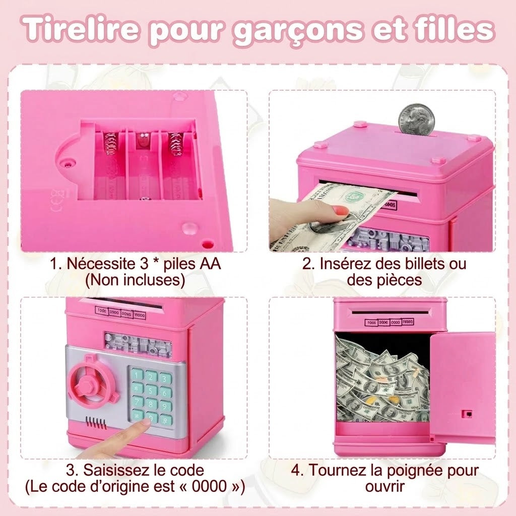 VaraLiving™ Tirelire Électronique ATM pour Enfants (avec Code)