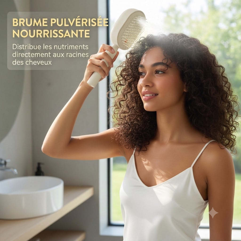 Brosse de Massage Capillaire à Brume Électrique