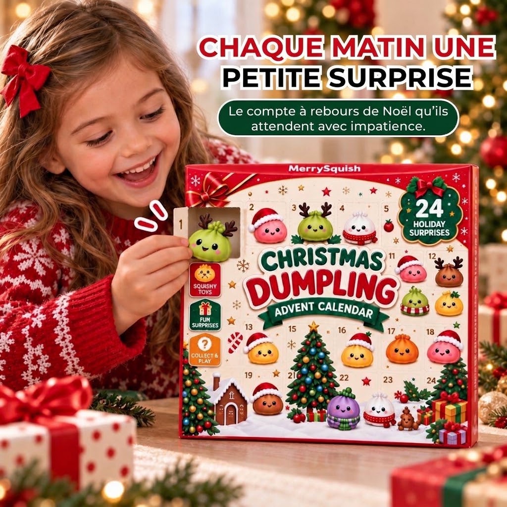VaraLiving™ Calendrier de l'Avent 24 Squishies Raviolis (Anti-Stress)