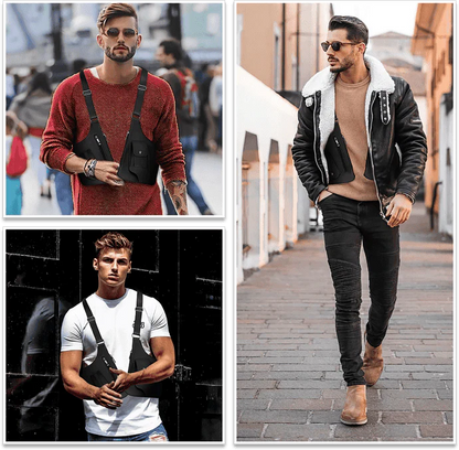Sacoche d'Aisselle Antivol pour Homme et Femme – Sac d'Épaule Discret pour Téléphone, Portefeuille et Clés