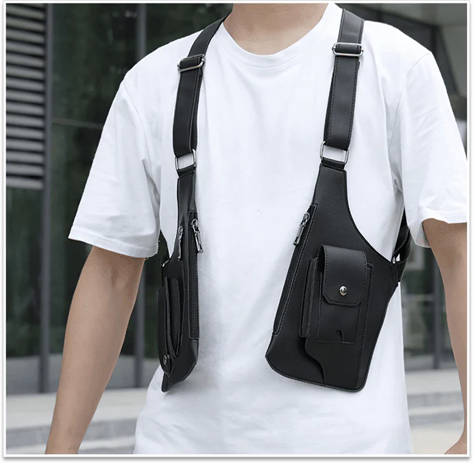 Sacoche d'Aisselle Antivol pour Homme et Femme – Sac d'Épaule Discret pour Téléphone, Portefeuille et Clés
