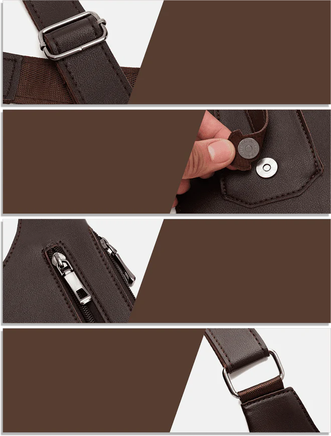 Sacoche d'Aisselle Antivol pour Homme et Femme – Sac d'Épaule Discret pour Téléphone, Portefeuille et Clés