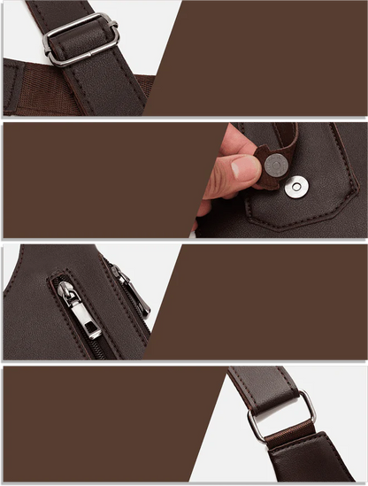Sacoche d'Aisselle Antivol pour Homme et Femme – Sac d'Épaule Discret pour Téléphone, Portefeuille et Clés