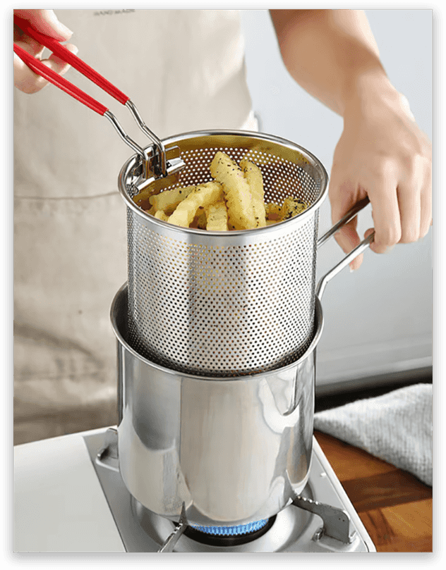 Friteuse multifonctionnelle en acier inoxydable OmniLiving™ (ensemble de 3 pièces)