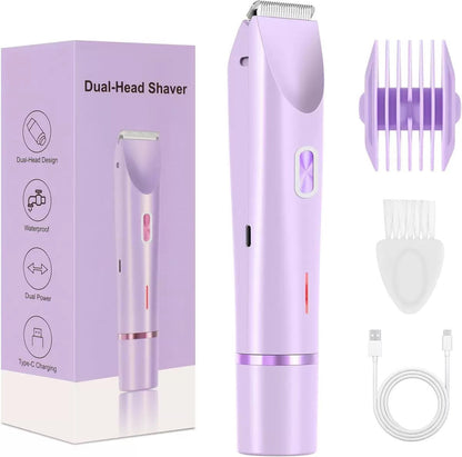 Rasoir Électrique 2-en-1 pour Femmes – Étanche & Doux pour la Peau