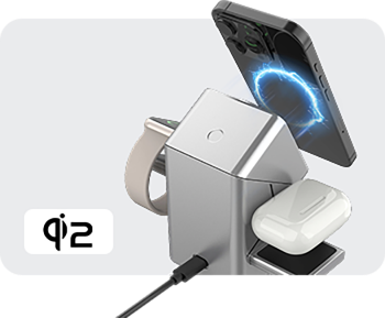 Support de charge sans fil magnétique 3-en-1 NovaPulse™ (charge rapide)