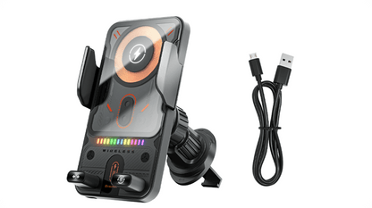 Chargeur de voiture sans fil et support de téléphone NovaPulse™ (charge rapide 15 W / support à capteur)