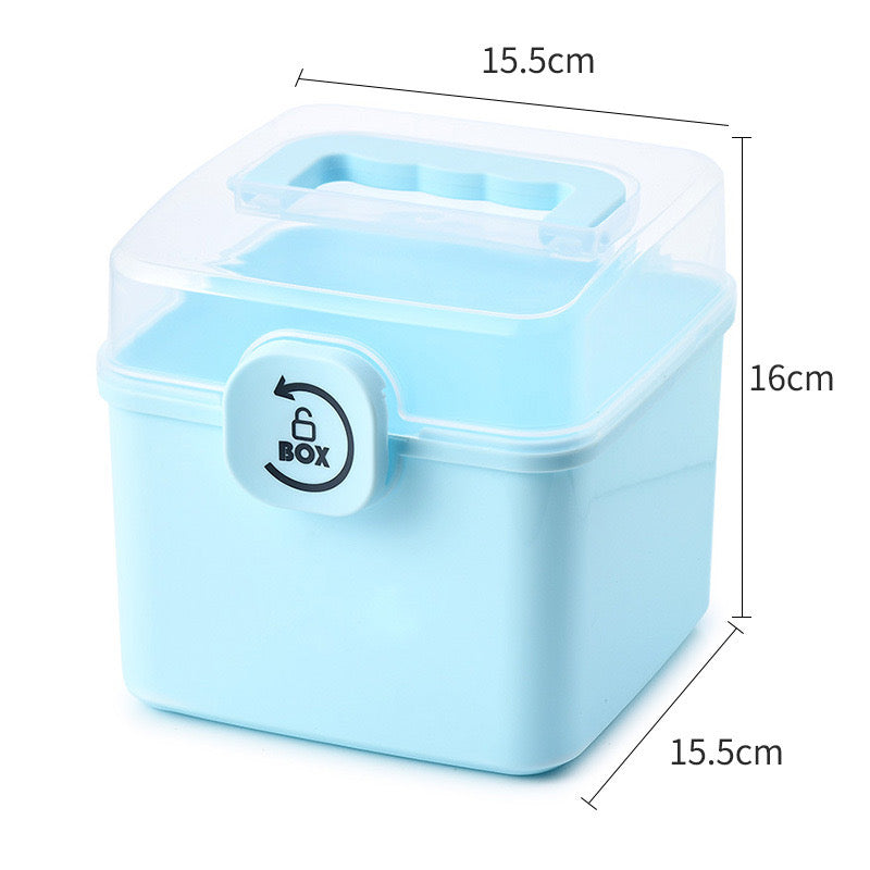 Boîte à Pharmacie Portable Multi-Compartiments – Rangement Médical Anti-Humidité pour Famille et Enfants