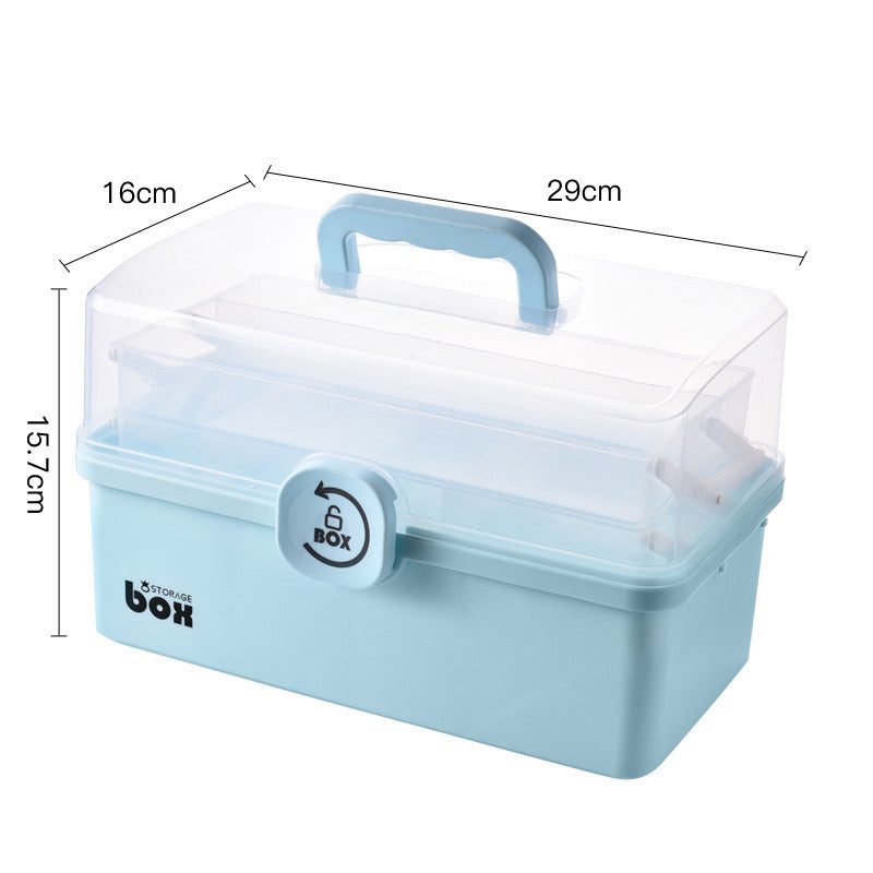 Boîte à Pharmacie Portable Multi-Compartiments – Rangement Médical Anti-Humidité pour Famille et Enfants