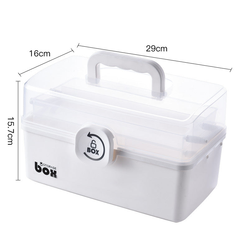 Boîte à Pharmacie Portable Multi-Compartiments – Rangement Médical Anti-Humidité pour Famille et Enfants
