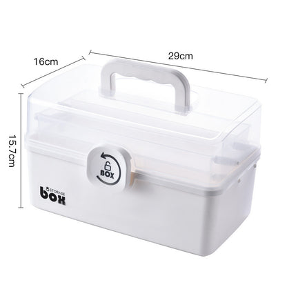 Boîte à Pharmacie Portable Multi-Compartiments – Rangement Médical Anti-Humidité pour Famille et Enfants
